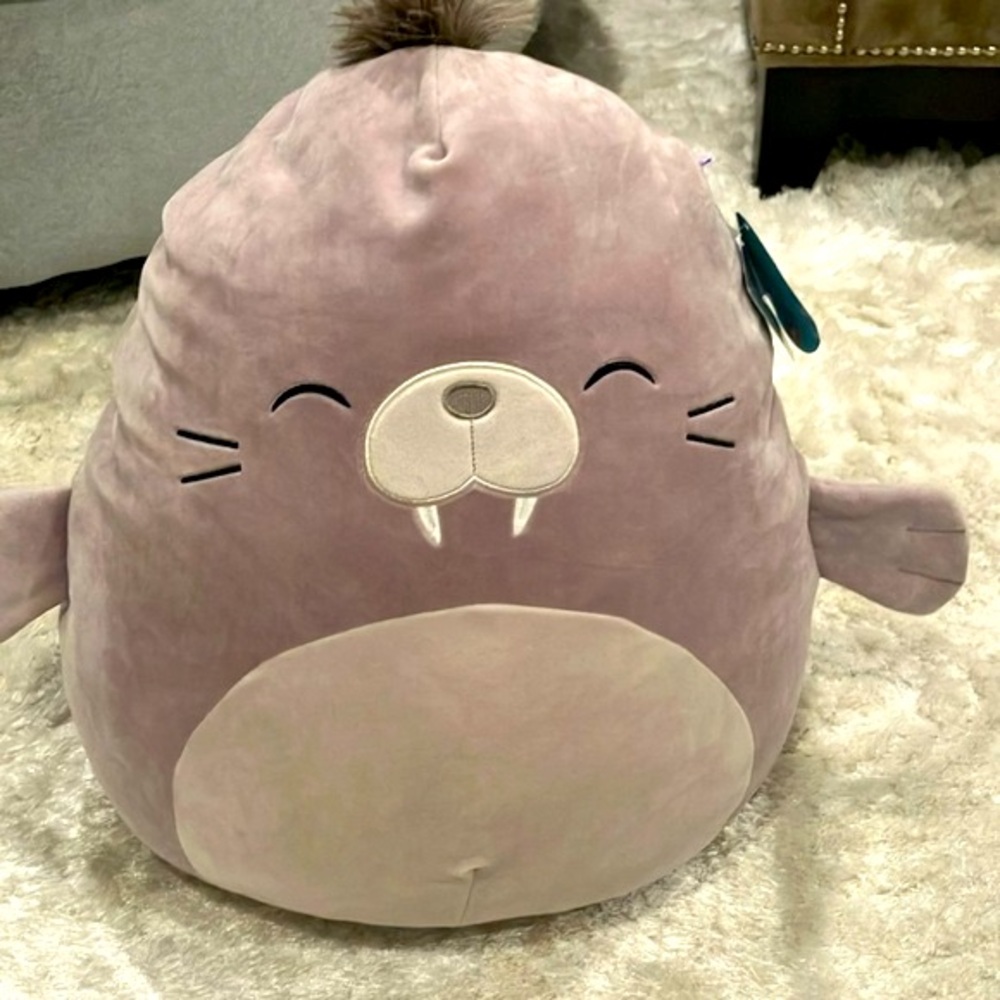 Squishmallows 16” Kwame the Walrus, RARE, 16 inches. NWT